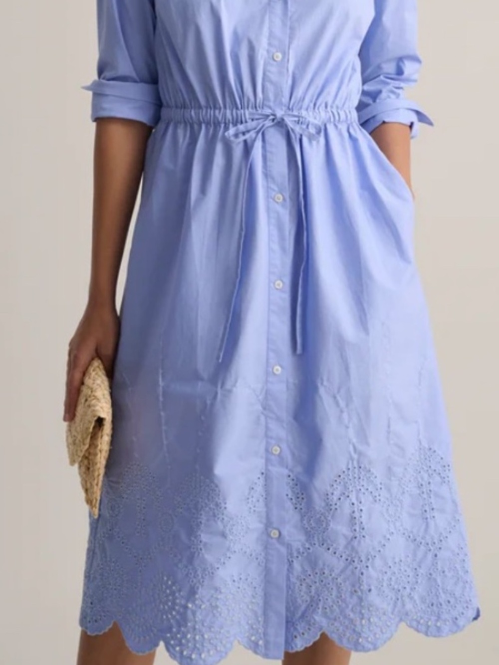 Untuckit shirt dress blue size 8